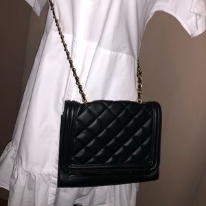 Black quilted crossbody